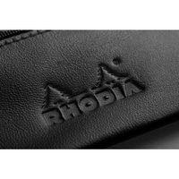Rhodia noir trousse plate cuir véritable 22x8,5 cm thumbnail image 3