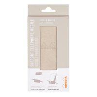 Support pour téléphone mobile en simili cuir italien beige - Image 3