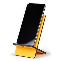 Support pour téléphone mobile simili cuir italien jonquille - Image 2