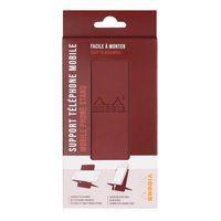 Support pour téléphone mobile simili cuir italien lie de vin - Image 3