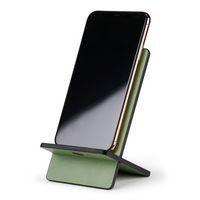 Support pour téléphone mobile en simili cuir italien sauge - Image 2