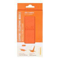 Support pour téléphone mobile simili cuir italien tangerine - Image 3