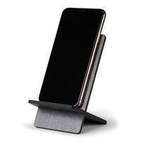 Support pour téléphone mobile en simili cuir italien titane - Image 2