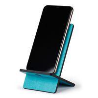 Support pour téléphone mobile simili cuir italien turquoise - Image 3