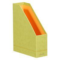 Porte-revues simili cuir italien 10 x 25 x 31 cm anis - Image 2