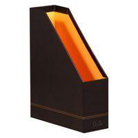 Porte-revues simili cuir italien 10 x 25 x 31 cm noir thumbnail image 2