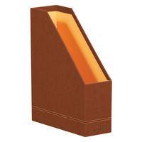 Porte-revues simili cuir italien 10 x 25 x 31 cm cuivre thumbnail image 2