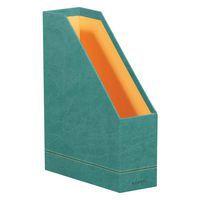 Porte-revues simili cuir italien 10 x 25 x 31 cm couleur eau - Image 2