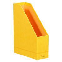 Porte-revues simili cuir italien 10 x 25 x 31 cm jonquille - Image 2