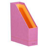 Porte-revues simili cuir italien 10 x 25 x 31 cm lilas - Image 2