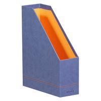 Porte-revues simili cuir italien 10 x 25 x 31 cm saphir - Image 2