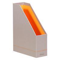 Porte-revues simili cuir italien 10 x 25 x 31 cm silver - Image 2