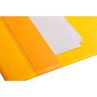 Sous-main rigide simili cuir italien jonquille 60x40 cm - Image 3