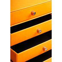 Trieur 4 tiroirs simili cuir italien orange 24,8x32,7x22,8cm - Image 2