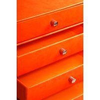 Trieur 4 tiroirs simili cuir tangerine 24,8x32,7x22,8 cm - Image 2