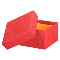 Set 5 boîtes gigognes simili cuir italien bois de rose - Image 2