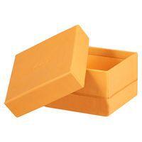 Set 5 boîtes gigognes simili cuir italien orange - Image 2