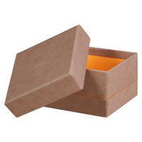 Set 5 boîtes gigognes simili cuir italien taupe thumbnail image 2