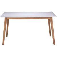 Table réunion Alice 120x75x80 cm Blanc/Chêne thumbnail image 2