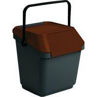 Poubelle EasyMax 35 L noir/marron - Image principale