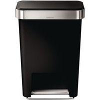 Poubelle rectangulaire 45L, Simpele Human Couleur: noir - Image principale