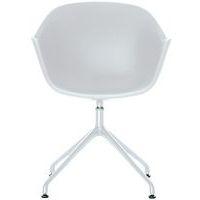 Lot de  2 Fauteuils Moon pied Noir coque polypro Blanc thumbnail image 3