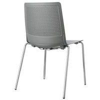 Lot de 2 chaises PERFY 4 pieds chromés coque polypro Gris - Image 2