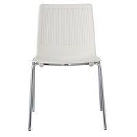 Lot de 2 chaises PERFY 4 pieds chromés coque polypro Blanc thumbnail image 2
