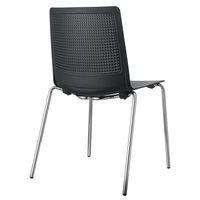 Lot de 2 chaises PERFY 4 pieds chromés coque polypro Noir - Image 3