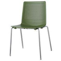 Lot de 2 chaises PERFY 4 pieds chromés coque polypro Vert - Image principale