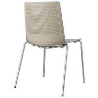 Lot de 2 chaises PERFY 4 pieds chromés coque polypro Beige - Image 2