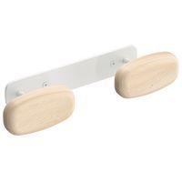 Patère murale Sherwood 2 patères Bois et Blanc - Image principale