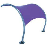 Abri bancs toile mauve - Image principale