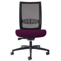 Chaise de bureau KIO dos Résille Noir assise Fuschia - Image principale