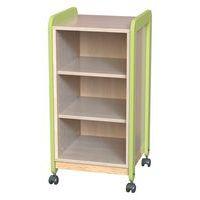Meuble Lili 1 colonne 3 niches avec roulettes hauteur 98 cm coloris vert - Image principale