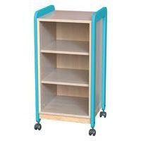 Meuble Lili 1 colonne 3 niches avec roulettes hauteur 98 cm coloris turquoise - Image principale