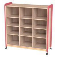 Meuble Lili 3 colonnes 12 niches + roulettes