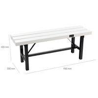 Banc pvc blanc - À monter - Manutan Expert thumbnail image 4