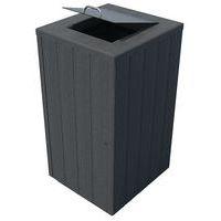 Poubelle Equilibre 140 L avec couvercle trappe porte sac - gris - Image principale