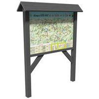 Toit 2 pans pour panneau d information 97 x 145 cm - gris - Image principale