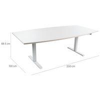 Table réglable en hauteur forme tonneau Oréa 1 moteur - Manutan - Manutan Expert thumbnail image 7