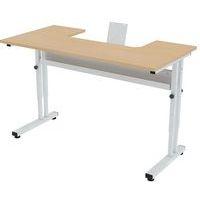 Poste écran semi encastré Mini réglable PMR mélaminé - Image principale