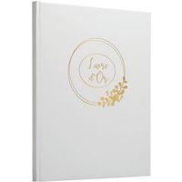 Livre d'or 100 pages tranche or Ringflower - 27x22cm - Blanc - Image 5