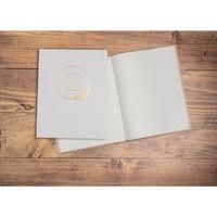 Livre d'or 100 pages tranche or Ringflower - 27x22cm - Blanc - Image 3