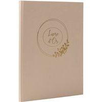 Livre d'or 100 pages tranche or Ringflower - 27x22cm - Beige - Image 5