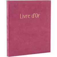 Livre d'or 140 pages tranche or Skandi - 21 x 19 cm - Rose - Image 4