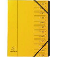 Trieur agrafé à 12 compartiments assorti - Lot de 8 - Exacompta - Image 2