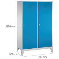 Vestiaire sur pieds pour 2 personnes, bleu clair - Image 4