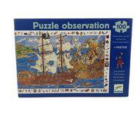 Puzzle observation - Les pirates - 100 pièces - Reconditionné - Djeco