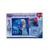 Puzzle - La reine des neiges 3x49 pièces Reconditionné - Ravensburger